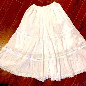 Bohemian Boutique Cotton Peasant Skirt - one size